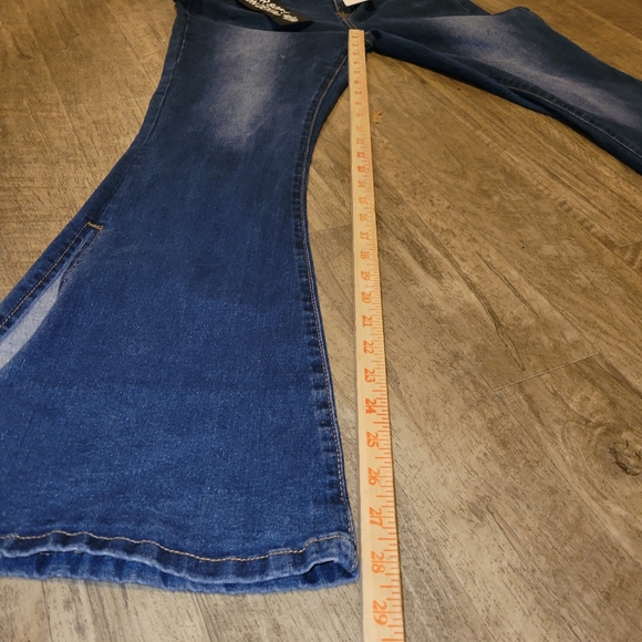 BAMBOO DEMIN SUPER SOFT FLARE STRETCH split hem size Juniors 13 - Picture 9 of 9